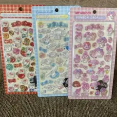 第二弾！サンリオ ボンボンドロップシール 3枚セット