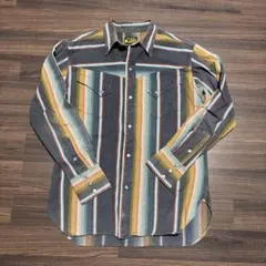 Indian ストライプ柄 長袖シャツ Lサイズ