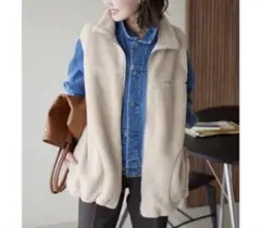 新品タグ付き SLOBE IENA ボアスタンドベスト ボアジャケット