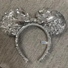 ディズニー ミッキー型 シルバー カチューシャ