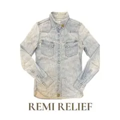 レミレリーフ　REMI RELIEF デニムシャツ ウエスタン　フリーサイズ