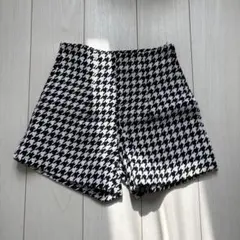 千鳥柄 ハイウエストショートパンツ　M