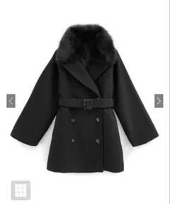 【最終値下げ】GRL ベルト付きファーカラーミドル丈コート　グレイル　三上悠亜