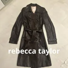 《大特価美品》レベッカテイラー　Mサイズ　レザートレンチコート　ブラウンのサムネイル