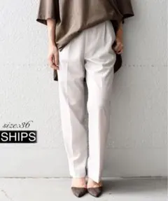 美品 SHIPS シップス ベージュ ストレート ライトベージュ パンツのサムネイル