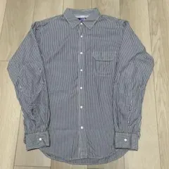THE NORTH FACE PURPLE LABELストライプ柄長袖シャツ　M
