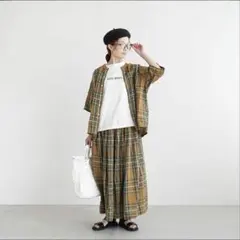 prit リネンチェックタックスカートのサムネイル