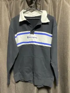 Champion ポロシャツスタイル トレーナー 紺