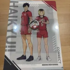 くら寿司 × ハイキュー　コラボ　音駒 クリアファイル　缶バッチセット