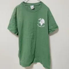 ギルダン【S】ワンポイントロゴTシャツ世界の挨拶半袖 緑 綿 旅行 デイリー