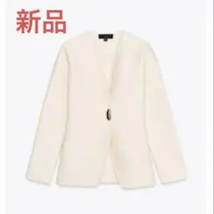 新品✨ZARA プレーンニットカーディガン ジャケット　M