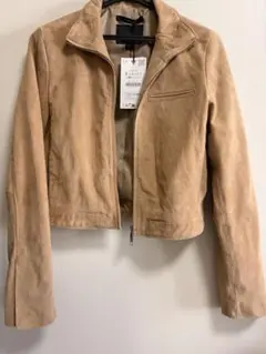 ZARAベージュ レザージャケット Sサイズ