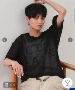 【未使用】　OPAQUE.CLIP　メッシュ　ロゴTシャツ洗濯機洗い可