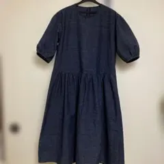 絣　書生絣　リメイク　ワンピース