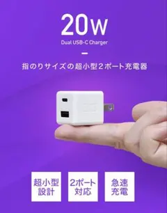 CIO USB 充電器 PD 20W TypeC 2ポート 急速充電 コンセント