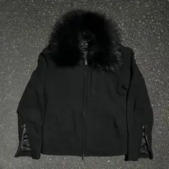 00’s archive “NO ID” fur melton jacket 黒