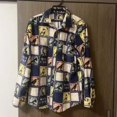 コードゥロイ　長袖　紺　アウター　柄物　Temptation シャツ　秋物　冬物