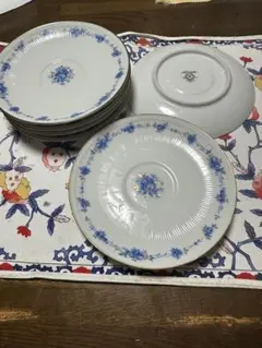 Noritake青い花柄 陶磁器皿 6枚セット