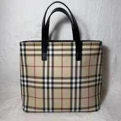 極美品　バーバリーロンドン　トートバッグ　ハンドバッグ　ノバチェック　PVC
