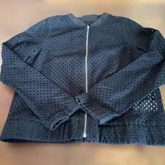 earth music&ecology ブラックメッシュジャケット M