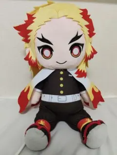 鬼滅の刃 煉獄杏寿郎 アートクッション くったりぬいぐるみ 鬼滅の刃 煉獄杏寿郎 くったりぬいぐるみ プレミアムアートクッション