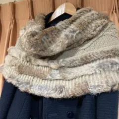 ブラウン系ボリュームスヌード