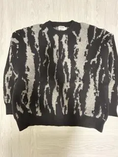 KZOOM MADE 黒・灰色ニット【Mサイズ】