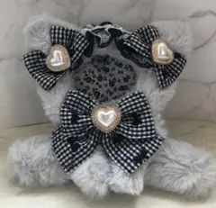 おすわり ぬい服 12cm グレー 猫