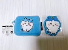ちいかわ もこもこサガラ刺繍キーホルダー ふわふわミニポーチ ハチワレ