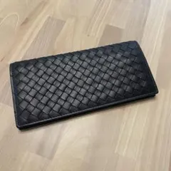 【定価10万以上】BOTTEGA VENETA レザー 長財布 黒