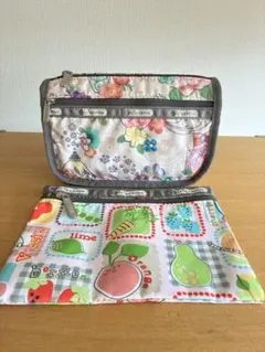 LESPORTSAC ポーチ 花柄 フルーツ柄 2点セット レスポートサック