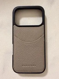 iPhone17Proケース スマホケース 本革 グレージュ　新品