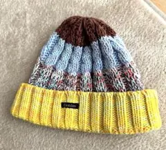 デニムダンガリー　キッズ　ニット帽　Sサイズ