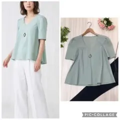 foxey フォクシー elegant square 春夏ニット ロゴプレート - メルカリ