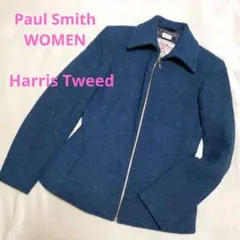 ポールスミス　ハリスツイード　ジャンパー　ブルゾン　ブルー　青