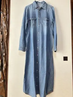 ⭐︎earth music&ecology デニムシャツワンピース M