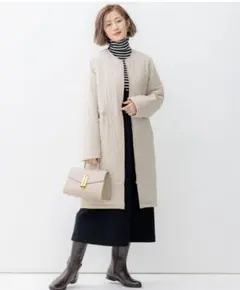 新品タグ付き！23区 ロングパディングアウター フード無し 44 ベージュ