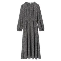 earth music&ecology 花柄ハイネックギャザーワンピース