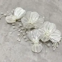 【即購入可】ブライダル　ヘッドドレスドレス　小枝ビジュー