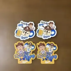 中日ドラゴンズカンパイ師匠✖︎ドアラステッカー 4枚セット