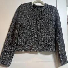 ツイードジャケット 黒