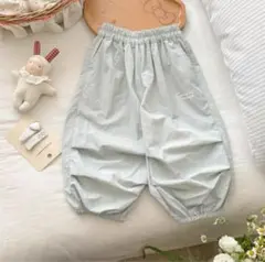 新品タグ付きバルーンパンツ ライトブルー 110