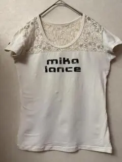 #5297 MIKA LANCÉ ミカランセ レース切替 半袖Tシャツ Mフリーのサムネイル