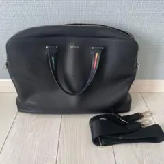 Paul Smith 黒 ビジネスバッグ　2way ブライダルストライプ