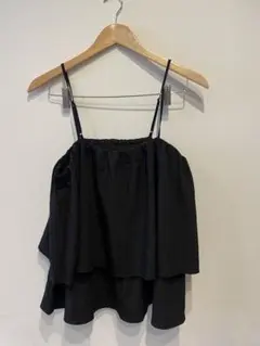 フリルデザイン ブラックビスチェ フリーサイズ