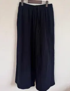 UNIQLO ユニクロ　スウェットワイドパンツ ブラック L 短め