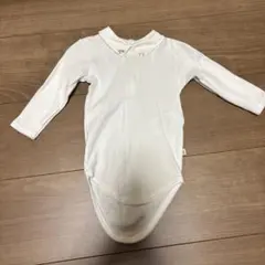 ホワイト 襟付きロンパース