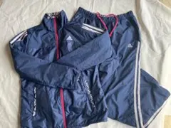 adidas ウインドブレーカー上下セット ネイビー