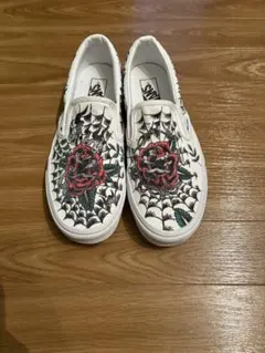 vansスリッポン　アメトラ手書き　27cm