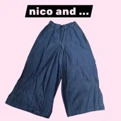 nico and ... ダークブルー ガウチョパンツ サイズM